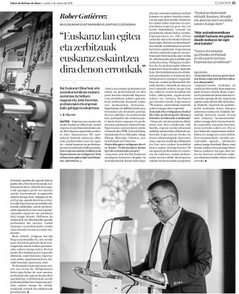 Rober Gutiérrez: “Euskaraz lan egitea eta zerbitzuak euskaraz eskaintzea dira denon erronkak”